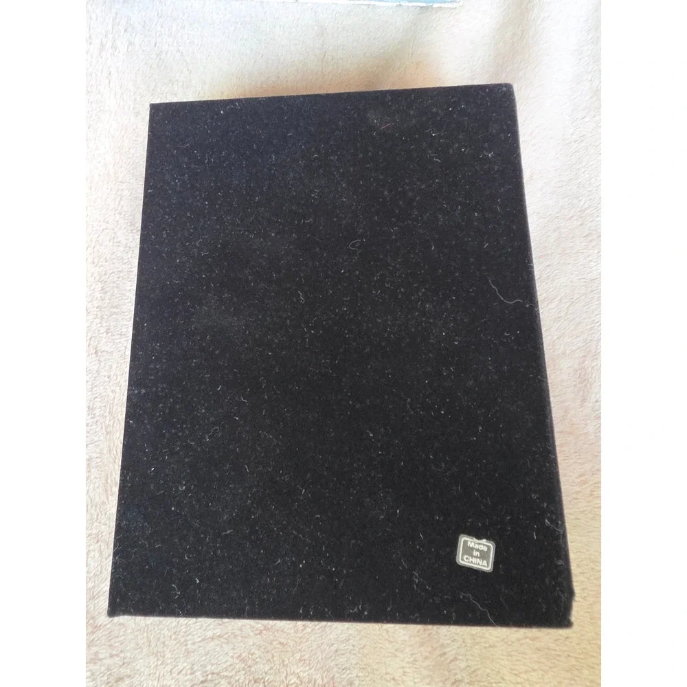 International Silver Co Onyx Jeweltone Photo Album 4x6 100 Photos Art Deco